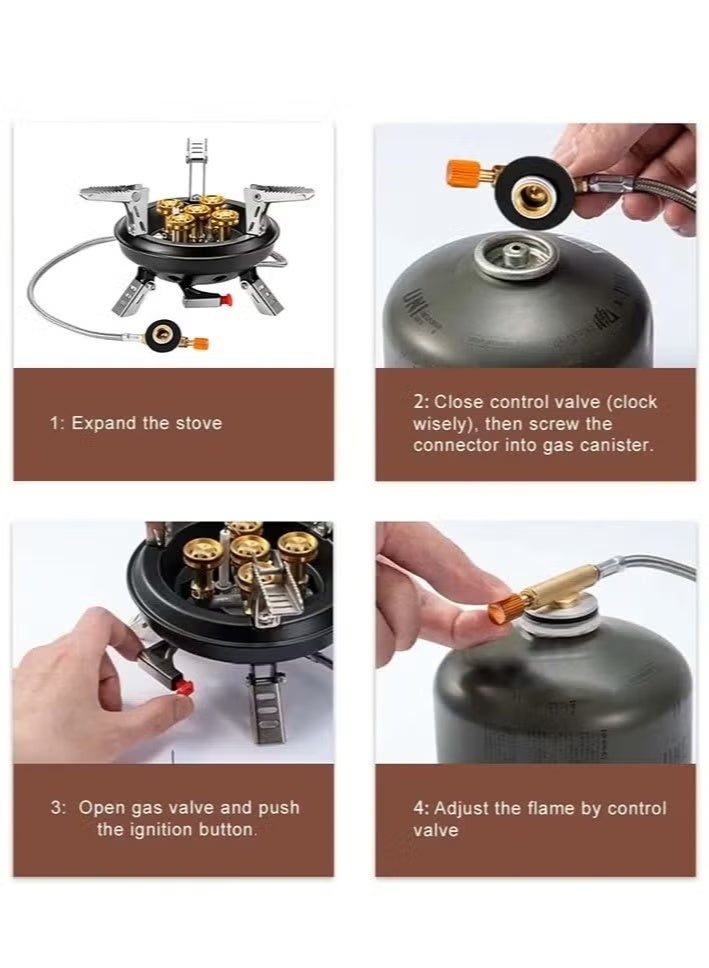 TaqwaMart Portable Camping Stove, Backpacking Stove Portable Camping Stove Burner for Camping Stove, Hiking Stove, Camping Stove - Image 5